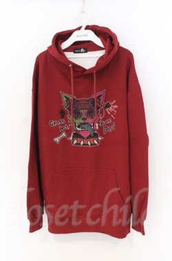 画像1: NieR Clothing / プリントプルパーカー  ボルドー O-25-11-24-038-PU-TO-YM-OS