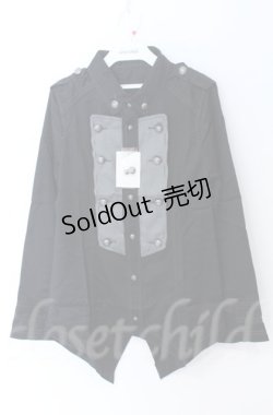 画像1: ALGONQUINS / ナポレオンイレヘムブラウス F ブラック O-25-11-24-039-AL-BL-YM-OS