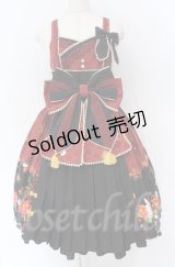 metamorphose / 風花のゆきうさぎプリーツジャンパースカート  えんじ×クロ O-25-11-24-004-ME-OP-IG-OS