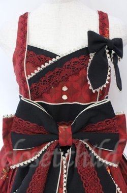 画像2: metamorphose / 風花のゆきうさぎプリーツジャンパースカート  えんじ×クロ O-25-11-24-004-ME-OP-IG-OS