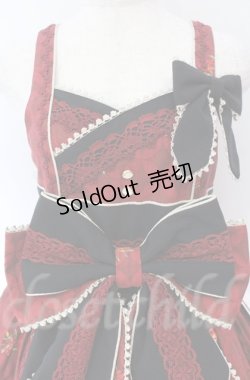 画像2: metamorphose / 風花のゆきうさぎプリーツジャンパースカート  えんじ×クロ O-25-11-24-004-ME-OP-IG-OS