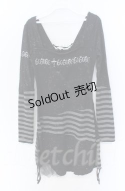 画像4: h.ANARCHY / 666pt柄切り替えカットソー  ブラック O-25-11-24-044-HN-TO-OW-OS