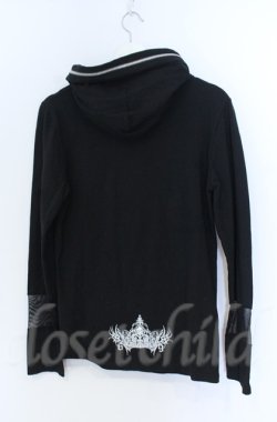 画像4: Sixh / 箔ptフード付きカットソー  ブラック O-25-11-24-045-HN-TO-OW-OS