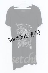 Sixh / the end of sixhカットソー  ブラック O-25-11-24-046-HN-TO-OW-OS