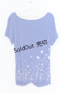 画像2: gouk / 桜ptTシャツ  ブルー O-25-11-24-047-GO-TO-OW-ZT090