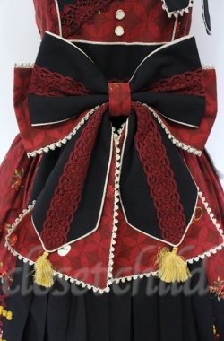 画像3: metamorphose / 風花のゆきうさぎプリーツジャンパースカート  えんじ×クロ O-25-11-24-004-ME-OP-IG-OS