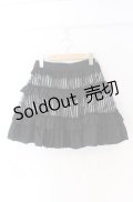 ALGONQUINS / レースレイヤードストライプスカート F ブラック O-25-11-24-048-AL-SK-YM-OS