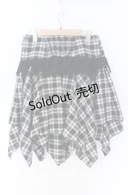 画像3: ALGONQUINS / フリンジコルセット付きイレヘムタータンスカート F ブラックｘホワイト O-25-11-24-049-AL-SK-YM-OS