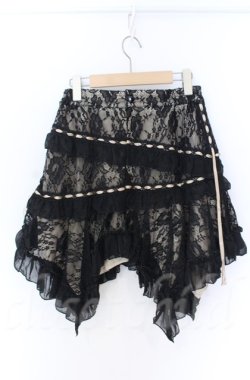 画像3: ALGONQUINS / イレヘムレースジャガードスカート  ブラックｘシャンパン O-25-11-24-050-AL-SK-YM-OS