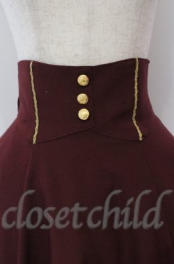 画像2: metamorphose / マデリーンハイウエストスカート  ワイン O-25-11-24-052-ME-SK-IG-OS