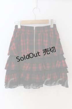 画像2: Jamie エーエヌケー / チェックティアードスカート M アカ O-25-11-24-053-LO-TO-OW-ZY