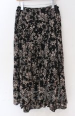 画像3: 【SALE】INGEBORG / レース配色花柄フレアスカート L クロ O-25-11-24-054-LO-SK-OW-ZT367 (3)