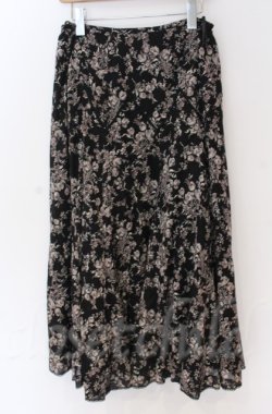 画像3: INGEBORG / レース配色花柄フレアスカート L クロ O-25-11-24-054-LO-SK-OW-OS