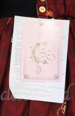 画像5: metamorphose / 風花のゆきうさぎプリーツジャンパースカート  えんじ×クロ O-25-11-24-004-ME-OP-IG-OS (5)