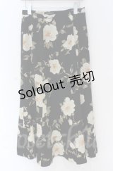 INGEBORG / 花柄ロングスカート L クロ O-25-11-24-055-LO-SK-OW-OS