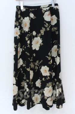 画像2: INGEBORG / 花柄ロングスカート L クロ O-25-11-24-055-LO-SK-OW-OS