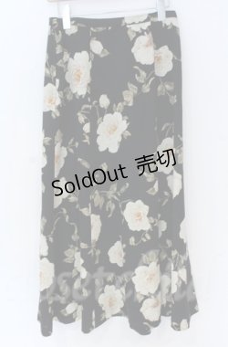 画像2: INGEBORG / 花柄ロングスカート L クロ O-25-11-24-055-LO-SK-OW-OS