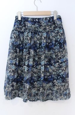 画像2: INGEBORG / 花柄シフォンスカート 11号 ブルー O-25-11-24-057-LO-SK-OW-OS