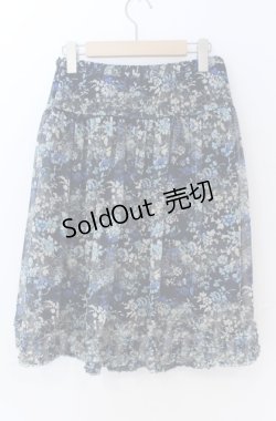 画像2: INGEBORG / 花柄シフォンスカート 11号 ブルー O-25-11-24-057-LO-SK-OW-ZT359