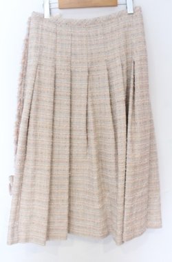 画像3: PINK HOUSE / ファンシーツイードスカート M ピンク O-25-11-24-058-LO-OP-OW-OS