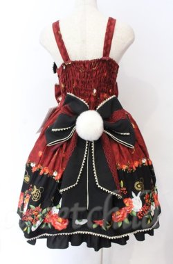 画像6: metamorphose / 風花のゆきうさぎプリーツジャンパースカート  えんじ×クロ O-25-11-24-004-ME-OP-IG-OS