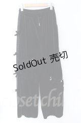 Jamie エーエヌケー / リボンベロアパンツ M クロ O-25-11-24-059-LO-PA-OW-ZT282