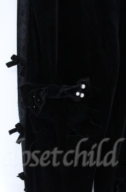 画像3: Jamie エーエヌケー / リボンベロアパンツ M クロ O-25-11-24-059-LO-PA-OW-OS