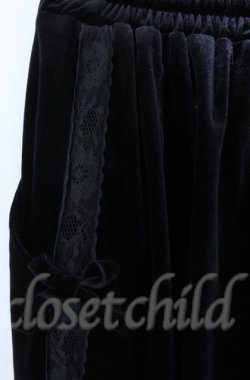 画像5: Jamie エーエヌケー / リボンベロアパンツ M クロ O-25-11-24-059-LO-PA-OW-OS