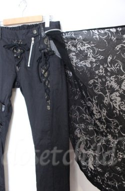 画像4: Sixh / レースフラップ付き異素材配色パンツ  ブラック O-25-11-24-061-HN-PA-OW-OS