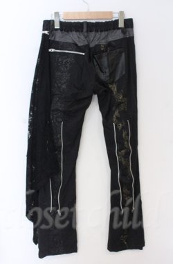 画像5: Sixh / レースフラップ付き異素材配色パンツ  ブラック O-25-11-24-061-HN-PA-OW-OS