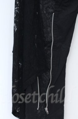 画像9: Sixh / レースフラップ付き異素材配色パンツ  ブラック O-25-11-24-061-HN-PA-OW-OS