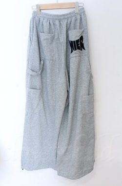 画像2: NieR Clothing / ワイドスウェットパンツ F グレー O-25-11-24-062-PU-PA-YM-OS