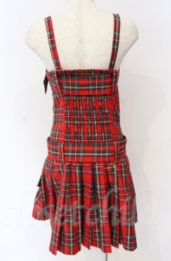 画像2: Jamie エーエヌケー / 裾プリーツダブルベルトジャンパースカート M アカ O-25-11-24-006-LO-OP-OW-OS