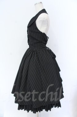 画像3: ATELIER PIERROT / ストライプベストワンピース  ブラック O-25-11-24-001-EL-OP-YM-OS