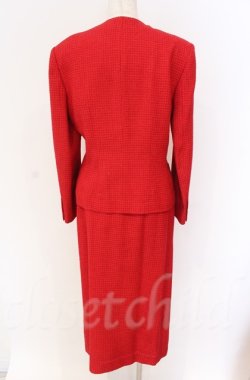 画像3: INGEBORG / ロゴリボン使いツイードセットアップ  アカ O-25-11-24-010-LO-JA-OW-OS