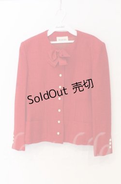 画像4: INGEBORG / ロゴリボン使いツイードセットアップ  アカ O-25-11-24-010-LO-JA-OW-OS