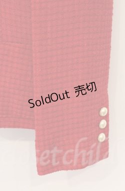 画像5: INGEBORG / ロゴリボン使いツイードセットアップ  アカ O-25-11-24-010-LO-JA-OW-OS