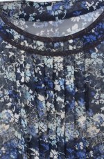 画像2: 【SALE】INGEBORG / 花柄シフォンチュニック 11号 アオ O-25-11-24-011-LO-TO-OW-ZT359 (2)