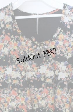 画像2: 【SALE】INGEBORG / ローンフリル使い花柄ワンピース 11号 クロ O-25-11-24-012-LO-OP-OW-ZT367