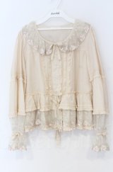 PINK HOUSE / ローズレース使いブラウス  キナリ O-25-11-24-015-LO-BL-OW-OS