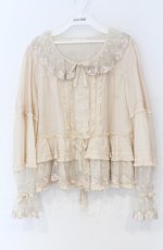 画像1: PINK HOUSE / ローズレース使いブラウス  キナリ O-25-11-24-015-LO-BL-OW-OS (1)