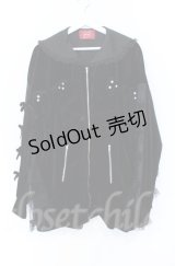 Jamie エーエヌケー / リボンベロアパーカー M クロ O-25-11-24-018-LO-TO-OW-ZT281