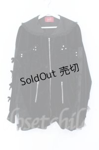 Jamie エーエヌケー / リボンベロアパーカー M クロ O-25-11-24-018-LO-TO-OW-ZT281