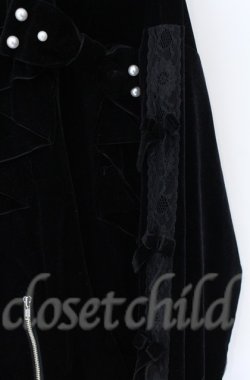 画像2: Jamie エーエヌケー / リボンベロアパーカー M クロ O-25-11-24-018-LO-TO-OW-OS