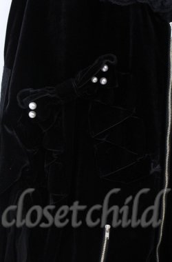 画像3: Jamie エーエヌケー / リボンベロアパーカー M クロ O-25-11-24-018-LO-TO-OW-OS