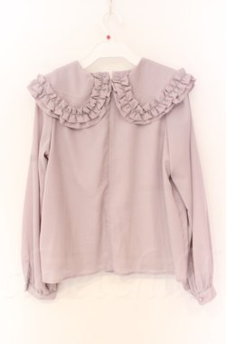 画像2: evelyn / ビッグフリルブラウス F ラベンダー O-25-11-24-019-LO-BL-OW-OS