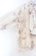 画像2: 【SALE】An MILLE / Flowerパネルフリルブラウス  アイボリー O-25-11-24-020-EL-BL-OW-ZT524 (2)