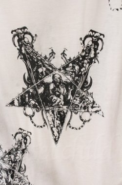 画像2: NAOTO SEVEN / 五芒星ptカットソー  ホワイト×ブラック O-25-11-24-023-HN-TO-OW-OS