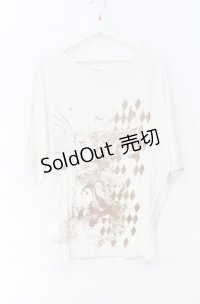 NAOTO SEVEN / エンジェルptカットソー  オフシロ O-25-11-24-024-HN-TO-OW-OS