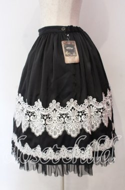 画像3: abilletage / nobleレースミディアムスカート  ブラック×ホワイト O-25-11-27-022-GO-SK-OW-OS